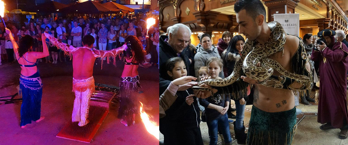 Spijkerbed messen en zwaarden fakir show